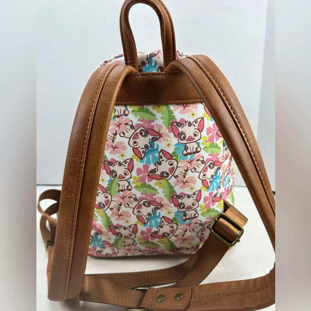 Loungefly Disney Moana Pua AOP OG Heart Logo Mini Backpack